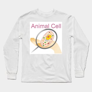 A vector illustration of an animal cell with labels on white background. Long Sleeve T-Shirt